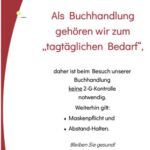 Buchhandlung ohne 2G Kontrolle besuchen