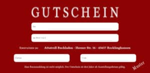 Gutschein Attatroll - Muster